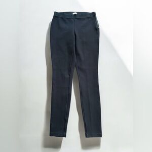 J. CREW SIDE ZIP BLACK SKINNY PONTE PIXIE TROUSER SIZE 2